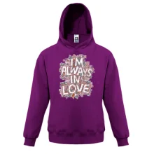 Детская толстовка i`m always in love